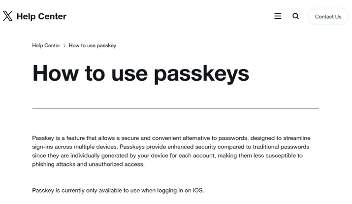 宿迁苹果维修店铺分享iOS用户如何通过通行密钥(Passkey)登录 